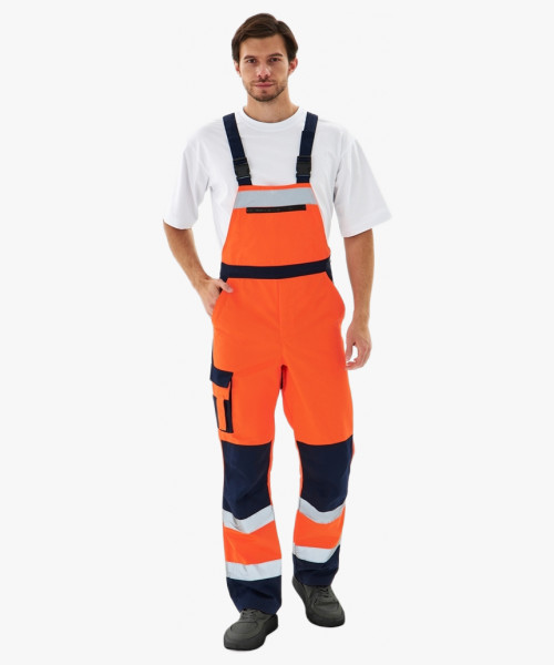 Костюм сигнальный PROFLINE ProfLineSpecialist-2 (тк.Смесовая МВО,240) п/к, оранжевый/т.синий