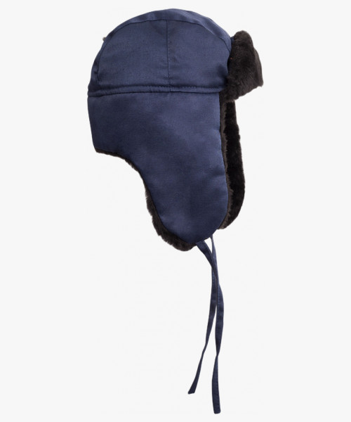 Шапка-ушанка СИРИУС-ЛЮКС синяя (тк. смесовая)