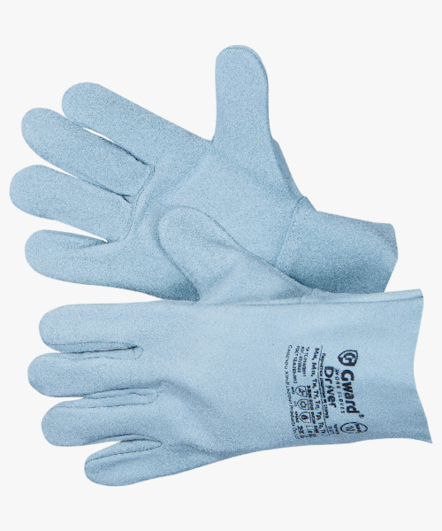 Driver Перчатки из спилка серого цвета без подкладки