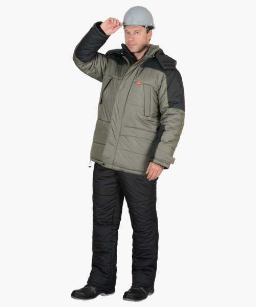 Костюм СИРИУС-ЕВРОПА куртка, брюки, оливковый с черным