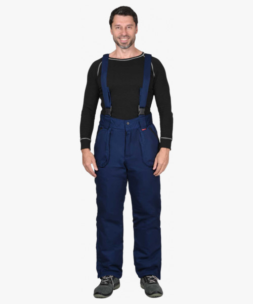 Костюм СИРИУС-ФАВОРИТ зимний: куртка, брюки т.синий со ср.серым