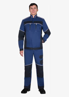 Куртка СИРИУС-АРКТИК синяя с черным, тк. мех. стрейч