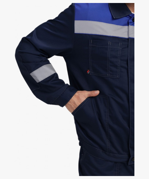 Костюм Лигор-2 Премиум СОП К. (тк.Смесовая,240) п/к, т.синий/васильковый