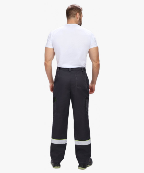 Костюм Ховард-1 (тк.Смесовая,240) брюки, т.серый/черный/лимонный