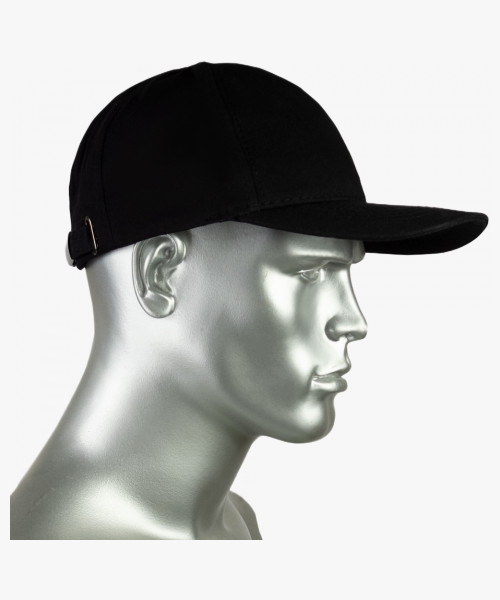 Кепка-бейсболка черная пл.190 гр/м2 (пакет по 25 шт.,в упаковке 200 шт.)