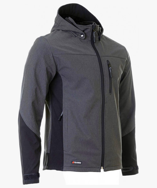 Куртка софтшелл летняя мужская Brodeks KS237, цвет серый, чёрный