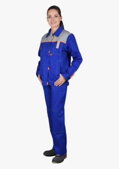 Костюм СИРИУС-ФАВОРИТ куртка, брюки васильковый со св.серым