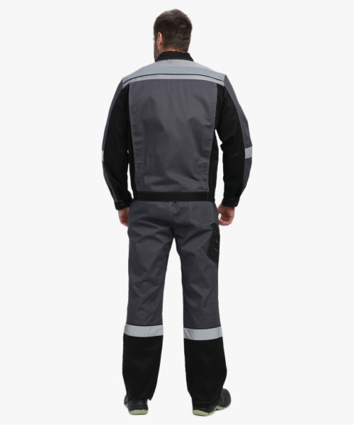 Костюм Виват-2 Премиум CH МВО (тк.Смесовая,240) п/к, т.серый/черный/св.серый