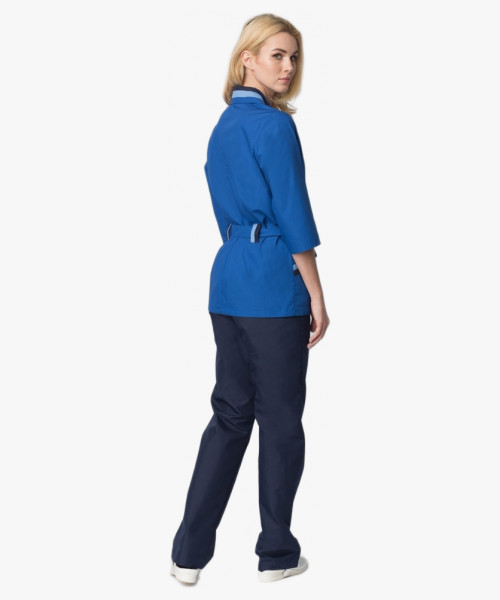 Костюм женский Лира (тк.ТиСи), васильковый/т.синий