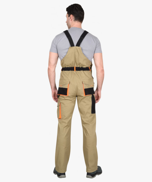 Костюм СИРИУС-МАНХЕТТЕН куртка, п/к песочный с оранж. и черным тк. мех. стрейч пл. 250г/кв.м