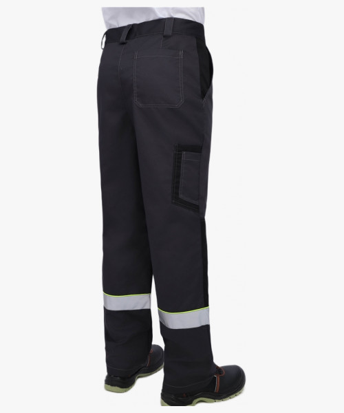 Костюм Ховард-1 (тк.Смесовая,240) брюки, т.серый/черный/лимонный