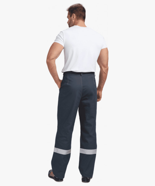 Костюм Бриготек-1 СОП (тк.Смесовая,260) брюки, т.серый/св.серый