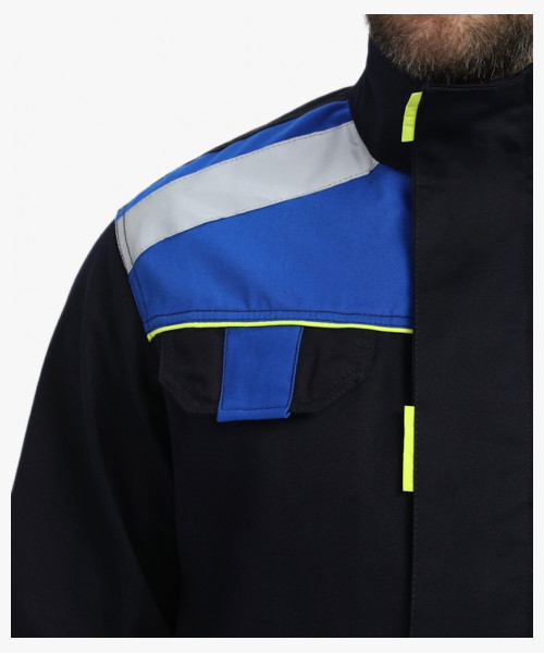 Костюм Бостон (тк.Саржа,320) п/к, т.синий/васильковый