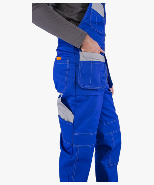 Костюм Союз-Профессионал-2 (тк.Балтекс,240) п/к, васильковый/св.серый/оранжевый