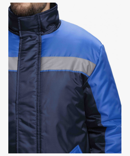 Куртка зимняя Стандарт (Оксфорд), темно-синий/васильковый