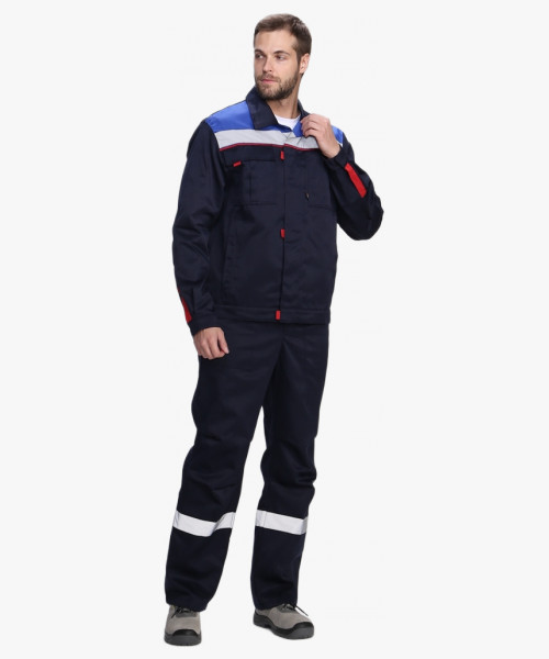 Костюм Флофт-2 СОП У. (тк.Смесовая,210) п/к, т.синий/васильковый/красный