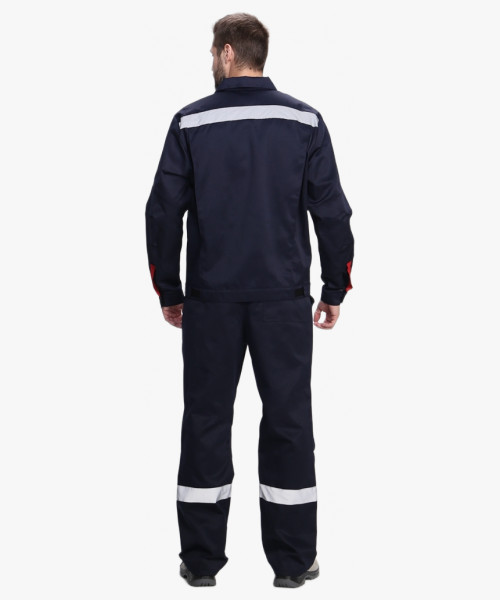 Костюм Флофт-1 СОП У. (тк.Смесовая,210) брюки, т.синий/васильковый/красный