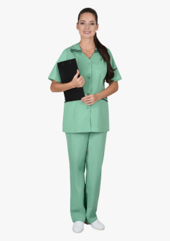 Костюм СИРИУС-ЖЕНЕВА женский светлая мята с тёмно-зелёным (СТ)