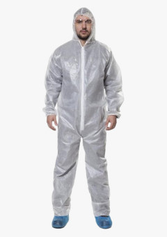 Комбинезон одноразовый из спанбонда ламинированный 50 гр/м2 белый