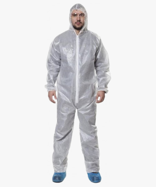 Комбинезон одноразовый из спанбонда ламинированный 50 гр/м2 белый
