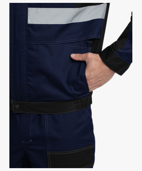 Костюм Виват-2 Премиум CH МВО (тк.Смесовая,240) п/к, т.синий/черный/васильковый