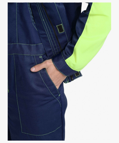 Костюм Сфера NEW (тк.Смесовая,210) п/к, т.синий/лимонный