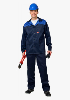 Костюм СИРИУС-АСПЕКТ/СТАНДАРТ куртка, брюки т.синий с васильковым