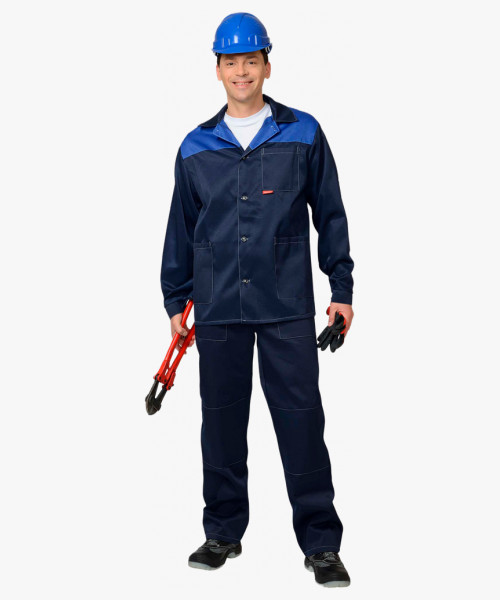 Костюм СИРИУС-АСПЕКТ/СТАНДАРТ куртка, брюки т.синий с васильковым