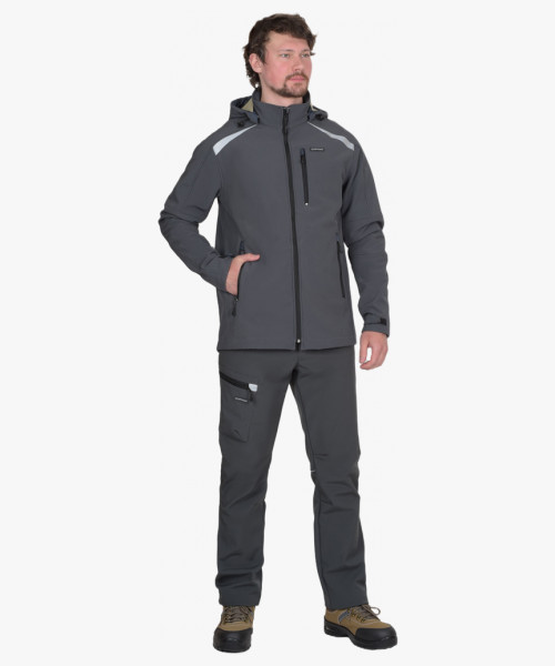 Куртка СИРИУС-СПЕЙС софтшелл т.серая
