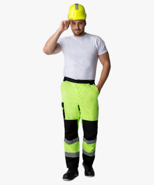 Костюм сигнальный (тк.Балтекс,210) брюки, лимонный/черный