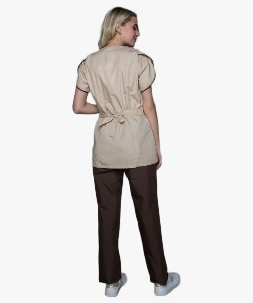 Костюм женский Мокко (тк.ТиСи,120), коричневый/бежевый