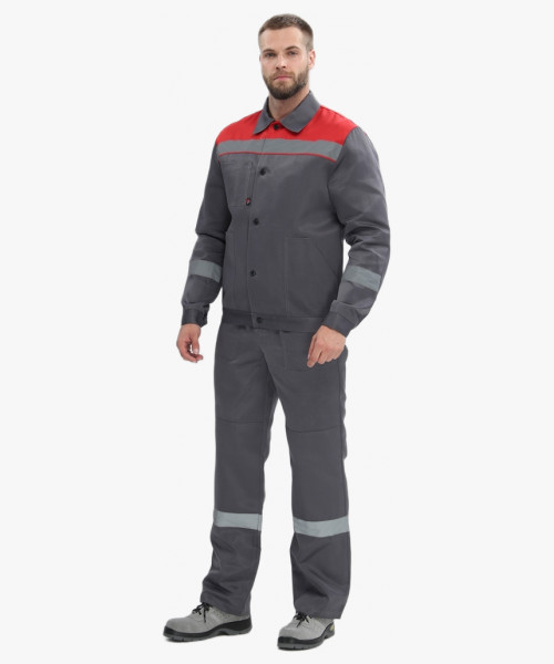 Костюм Легион-2 СОП (тк.Смесовая,210) п/к, т.серый/красный