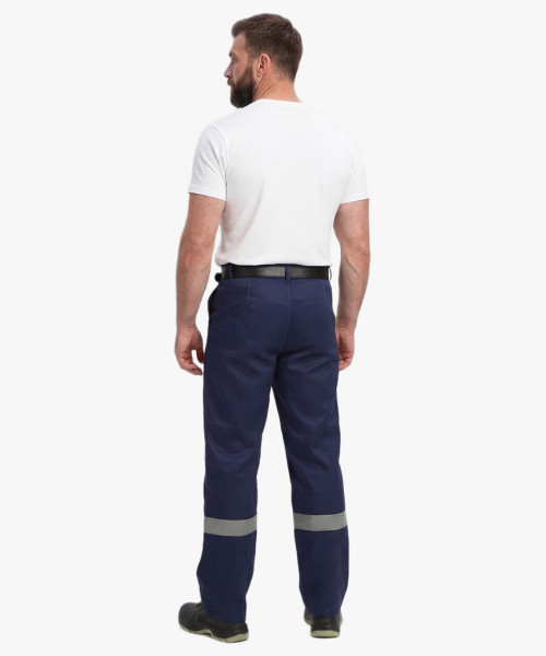 Костюм мужской летний Зенк-1 СОП (тк.Смесовая,240) брюки, т.синий/васильковый