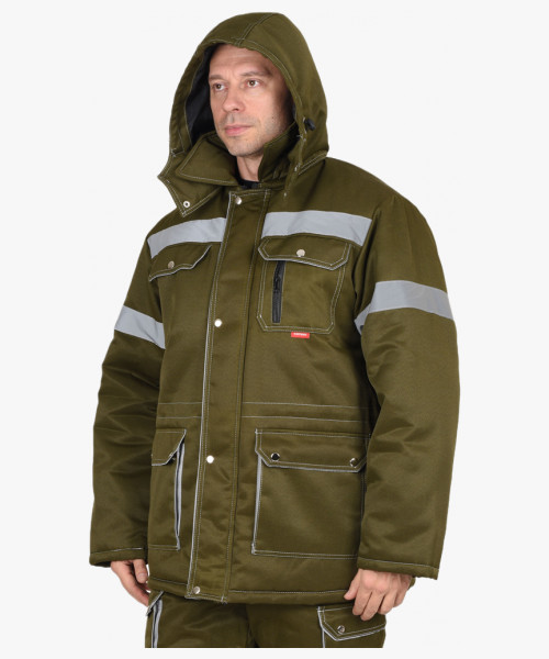 Костюм мужской зимний СИРИУС-ТИТАН куртка, п/к, хаки