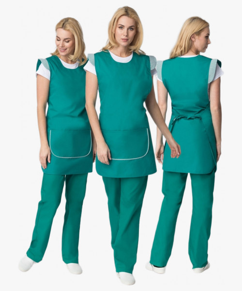 Фартук-сарафан Надежда (тк.ТиСи), зеленый