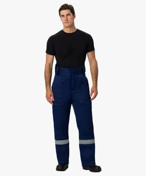 Брюки зимние Экспертный-Люкс (Смесовая, 210), темно-синий