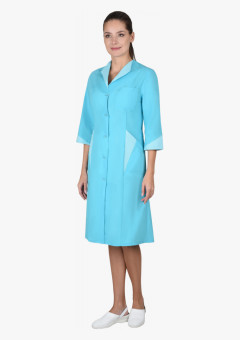 Халат СИРИУС-МАРЛЕН женский бирюзовый со светло-бирюзовым