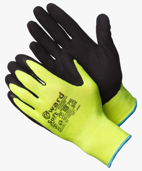 Soft Перчатки нейлоновые со вспененным латексным покрытием