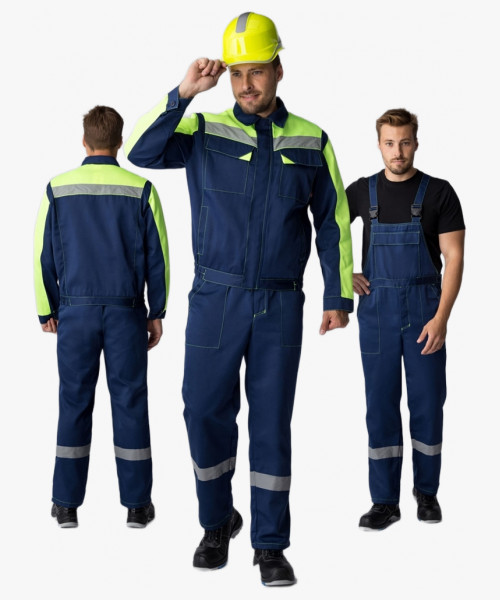 Костюм Сфера-2 СОП CH (тк.Смесовая,210) п/к, т.синий/лимонный