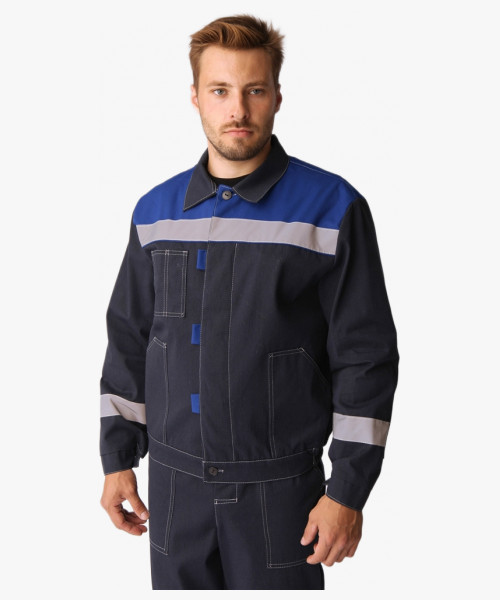 Костюм Липецк СОП (тк.Смесовая,260) п/к, т.синий/васильковый