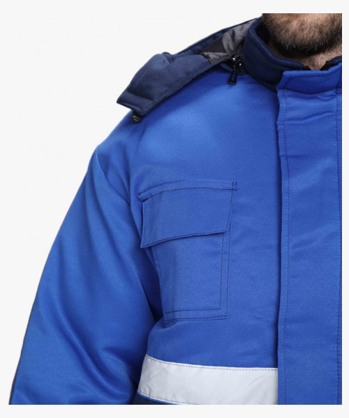 Костюм зимний Темп (тк.Смесовая,210) п/к, т.синий/васильковый