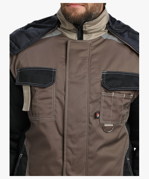 Костюм зимний Мега IMP (тк.Смесовая,240) брюки, коричневый/черный/бежевый