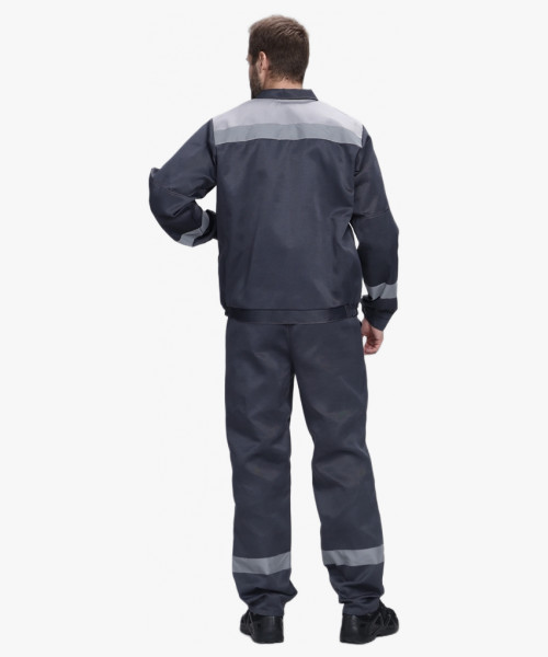 Костюм Лигор-1 СОП NEW (тк.Смесовая,210) брюки, т.серый/св.серый