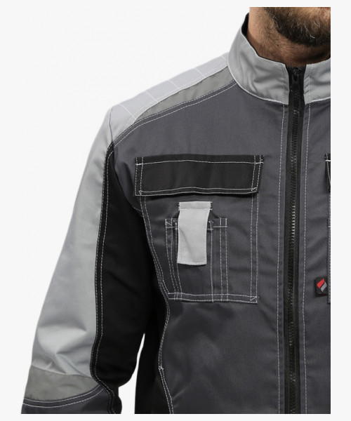 Костюм Вектрон-2 (тк.Смесовая,240) п/к, т.серый/св.серый/черный