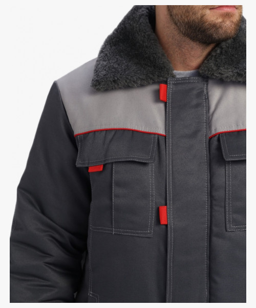 Куртка зимняя Фаворит MILL (тк.Смесовая,210), т.серый/серый