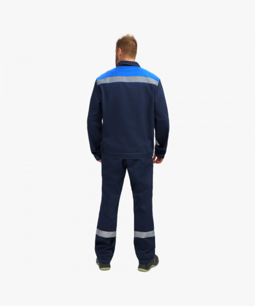 Костюм Лигор-2 СОП (тк. Саржа, 250) полукомбинезон, т.синий/васильковый