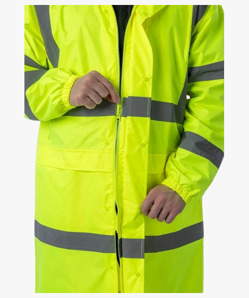 Плащ-дождевик сигнальный Brodeks KS252, цвет жёлтый