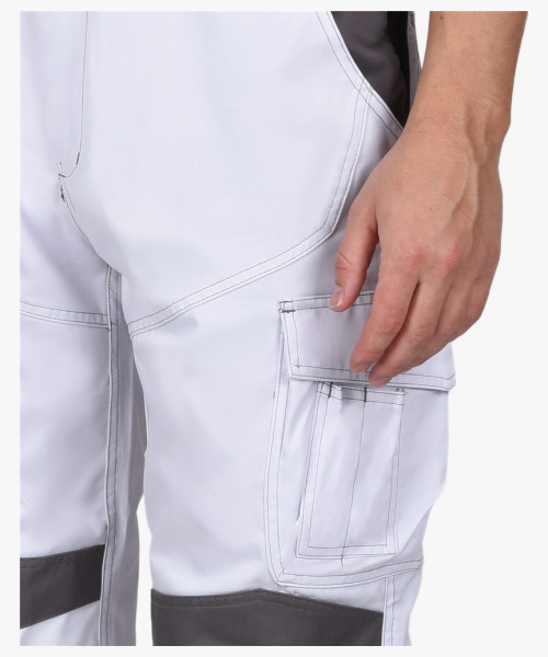 Костюм СИРИУС-ЦИТРИН куртка, п/к белый со средне-серым