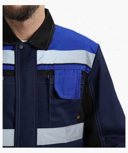 Костюм Виват-1 Премиум IMP (тк.Смесовая,240) брюки, т.синий/черный/васильковый