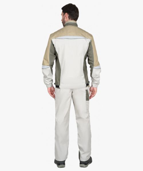 Куртка СИРИУС-КАСПИЙ молочная с оливой и песочным и СОП